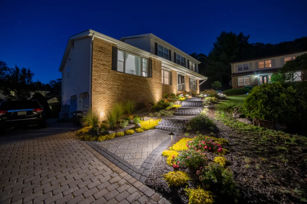 Dual patio with adjoining firepit feature-10