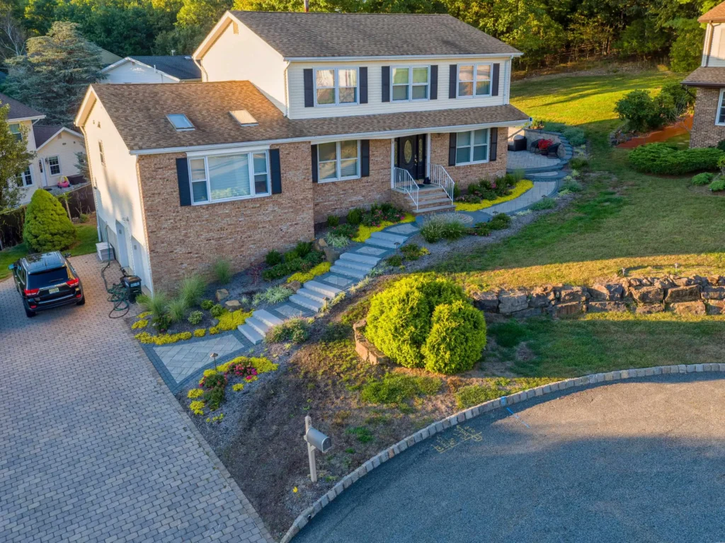 Dual patio with adjoining firepit feature-4