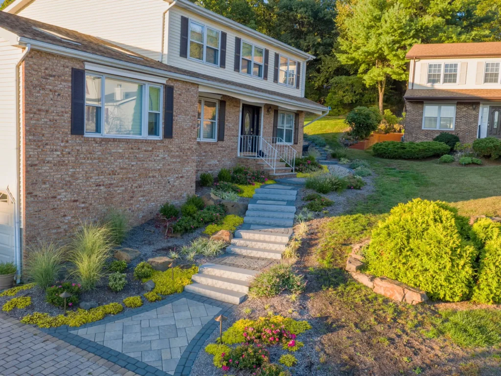 Dual patio with adjoining firepit feature-5